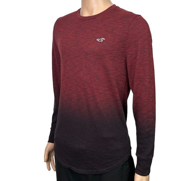 Hollister Men's Red and Black Long Sleeve Shirt - Picture 5 of 11